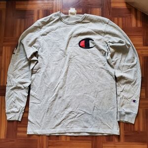 Champion Light Gray Long Sleeve Shirt